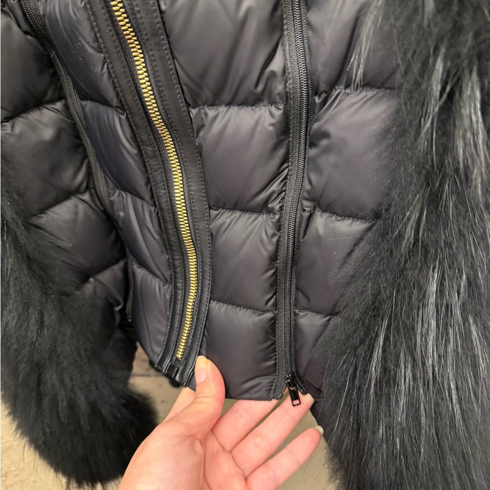 Rudsak Luxurious Black Fur-Trimmed Winter Coat - Picture 7 of 13